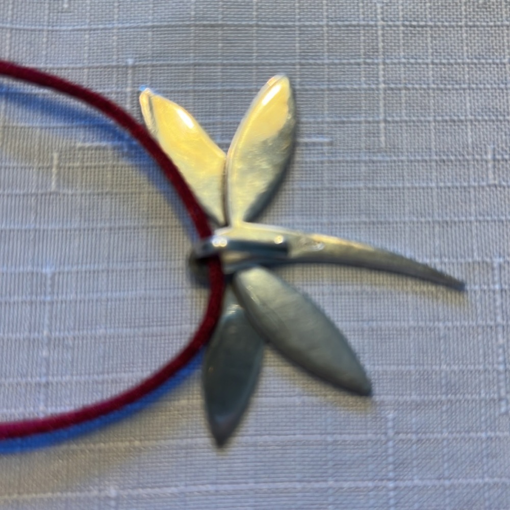 Vintage 925  Sterling Silver Plated ‘Marked’ Dragon Fly. pendant And Earrings - Picture 4 of 9